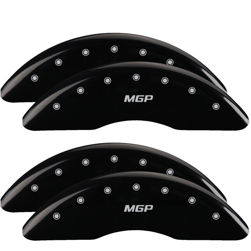 MGP 4 Caliper Covers Engraved Front & Rear MGP Black finish silver ch