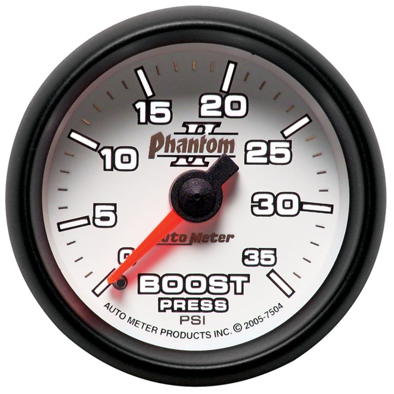 Autometer Phantom II 52.4mm Mechanical 0-35 PSI Boost Gauge