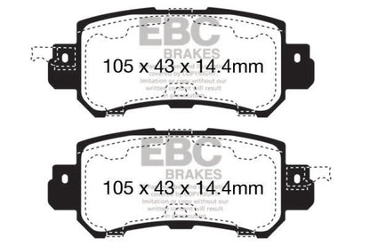 EBC 12+ Mazda CX-5 2 Redstuff Rear Brake Pads