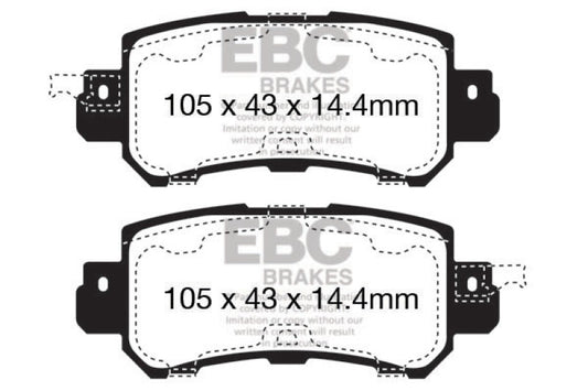 EBC 12+ Mazda CX-5 2 Ultimax2 Rear Brake Pads