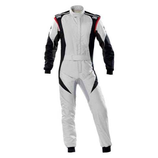 OMP First Evo Overall Silver/Black - Size 46 (Fia 8856-2018)