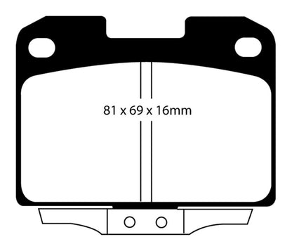 EBC 94-96 Dodge Stealth 3.0 4WD Yellowstuff Rear Brake Pads