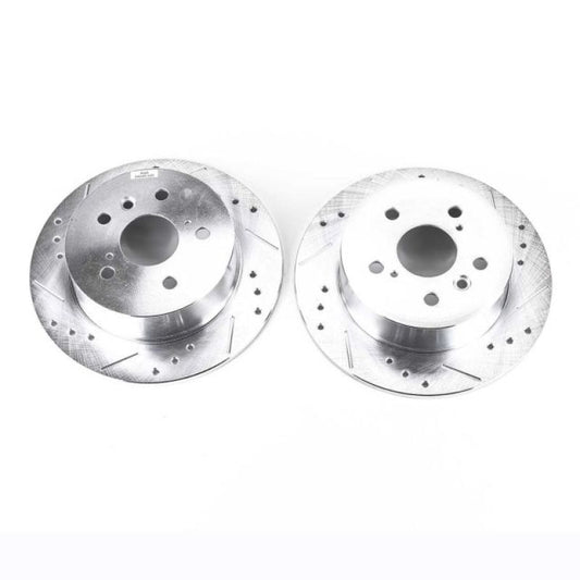 Power Stop 07-12 Lexus ES350 Rear Evolution Drilled & Slotted Rotors - Pair