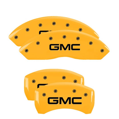 MGP 4 Caliper Covers Engraved Front & Rear GMC Yellow Finish Black Char 2007 GMC Savana 2500