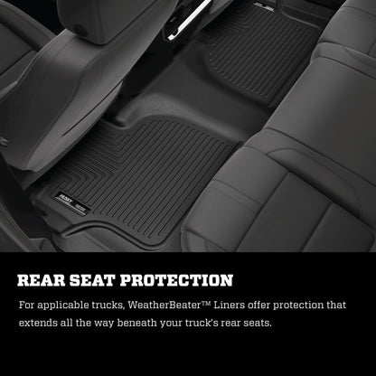 Husky Liners 2022 Nissan Pathfinder/Infiniti QX60 Weatherbeater Black Front & 2nd Seat Floor Liners