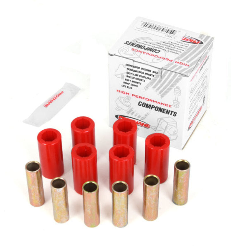 Rugged Ridge Leaf Spring Bushing Kit Front or Rear Red 55-75 CJ