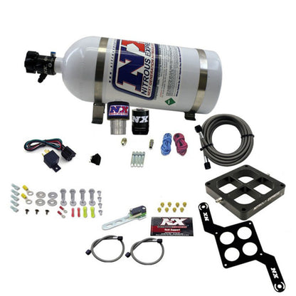 Nitrous Express Single Entry Crossbar RNC .178 4500 Flange Nitrous Kit (250-650HP) w/10lb Bottle