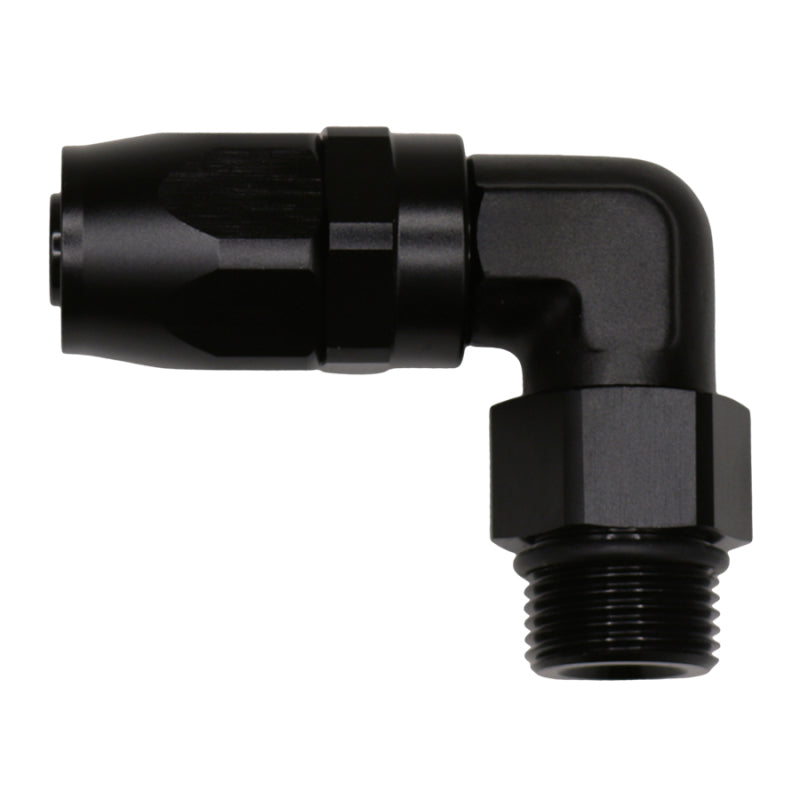 DeatschWerks 10AN ORB Female Swivel 90-Degree Hose End CPE - Anodized Matte Black