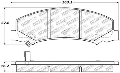 StopTech Sport Brake Pads w/Shims and Hardware - Rear