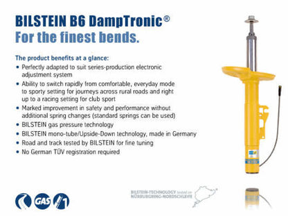 Bilstein B6 (DampTronic) 12-17 Porsche 911 (991) (w/ PASM) Rear Monotube Shock Absorber