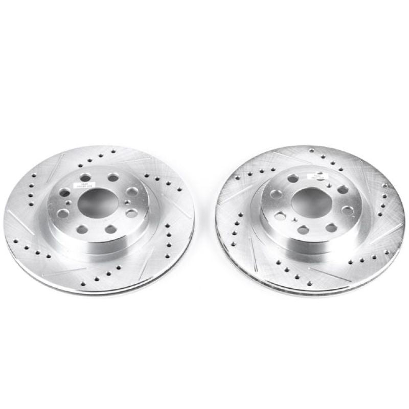 Power Stop 00-05 Toyota MR2 Spyder Rear Evolution Drilled & Slotted Rotors - Pair
