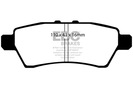 EBC 05-12 Nissan Pathfinder 4.0 Greenstuff Rear Brake Pads