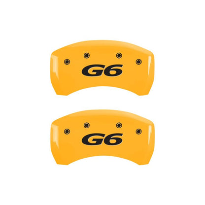 MGP 4 Caliper Covers Engraved Front Pontiac Rear G6 Yellow Finish Black Char 2007 Pontiac G5