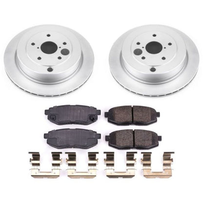 Power Stop 06-07 Subaru B9 Tribeca Rear Z17 Evolution Geomet Coated Brake Kit