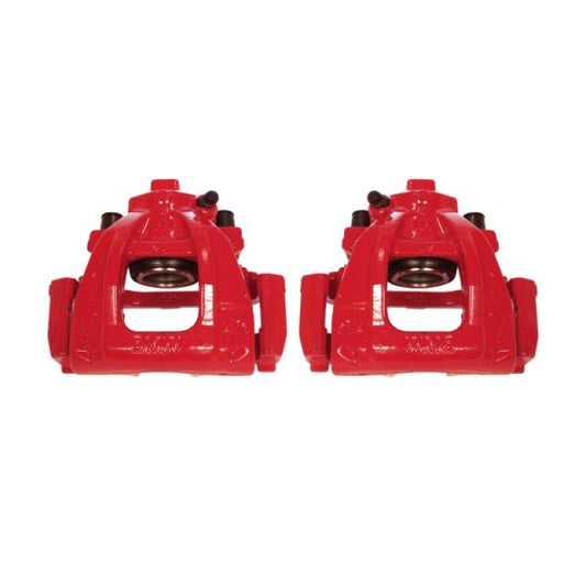 Power Stop 02-06 Mini Cooper Front Red Calipers w/Brackets - Pair