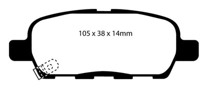 EBC 03-05 Infiniti FX35 3.5 Greenstuff Rear Brake Pads