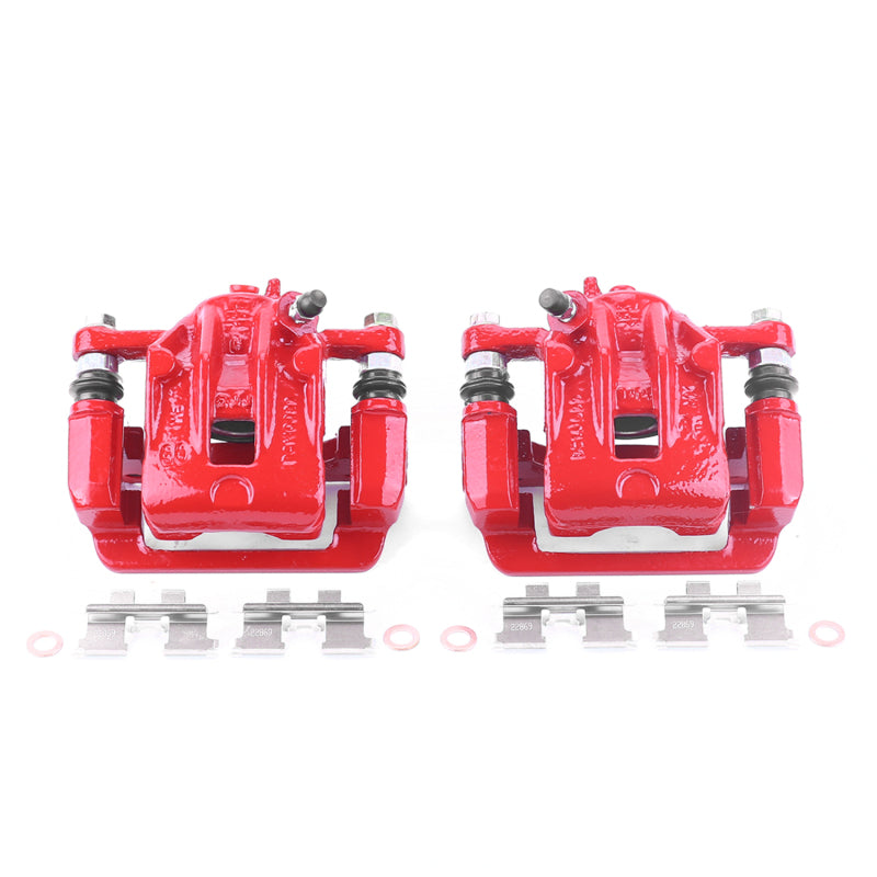 Power Stop 05-09 Hyundai Tucson Rear Red Calipers w/Brackets - Pair