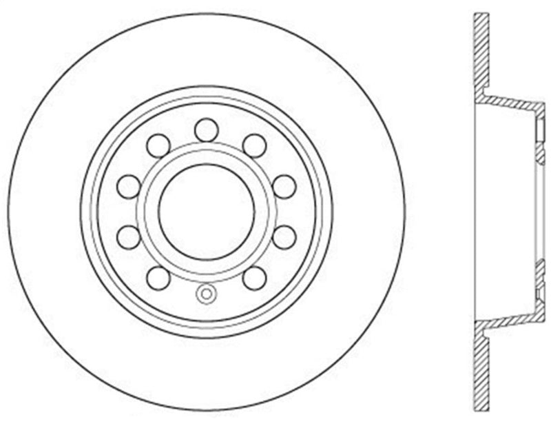 StopTech Drilled Cryo Sport Brake Rotor Rear Left 12-13 Volkswagen Beetle