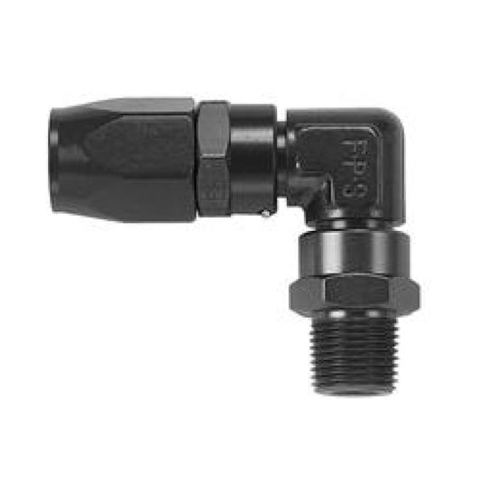 Fragola -12AN x 90 Degree x 7/8-14 (10) Hose End - Black