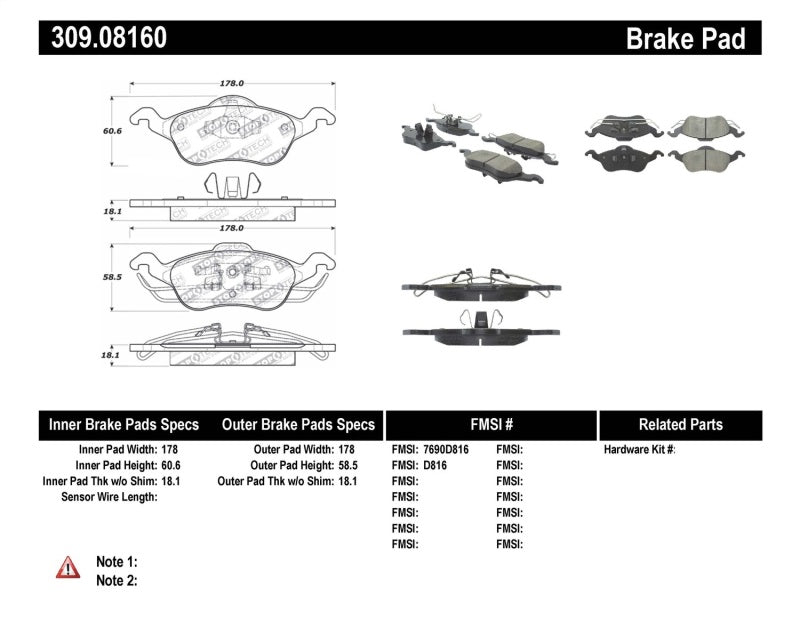 StopTech Performance Brake Pads