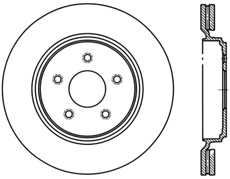 StopTech Power Slot 06-08 Cadillac XLR-V SC / 06-09 Corvette (Z51) Rear Right Slotted CRYO Rotor