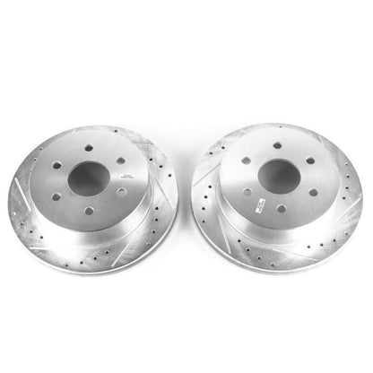 Power Stop 03-05 Chevrolet Express 2500 Rear Evolution Drilled & Slotted Rotors - Pair