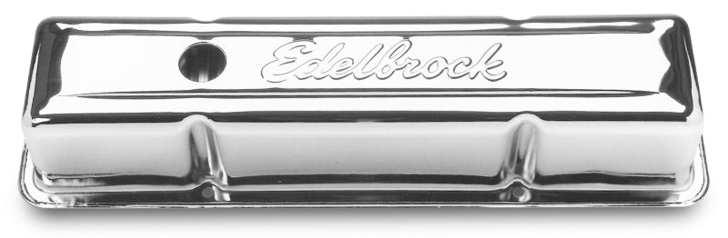 Edelbrock Valve Cover Signature Series Chevrolet 1959-1986 262-400 CI V8 Tall Chrome