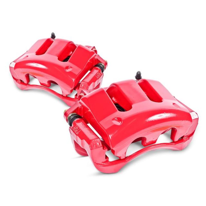 Power Stop 93-99 Volkswagen Golf Rear Red Calipers w/Brackets - Pair