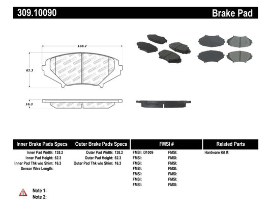 StopTech Performance 04-07 RX-8 Front Pads