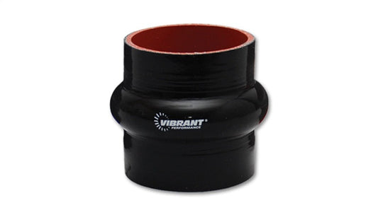 Vibrant - 4 Ply Reinforced Silicone Hump Hose Connector - 3in I.D. x 3in long (BLACK)
