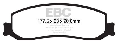 EBC 12 Ford F350 (inc Super Duty) 6.2 DRW 2WD Extra Duty Front Brake Pads