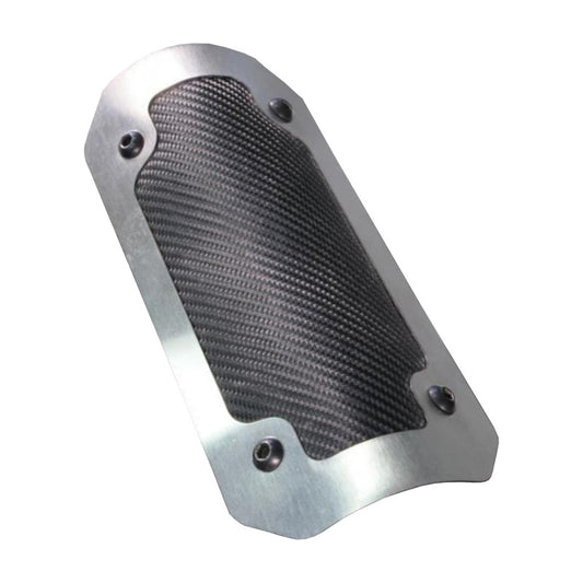 DEI Powersport Flexible Heat Shield -4in x 8in - Brushed/Onyx