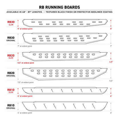 Go Rhino RB30 Running Boards 48in. - Tex. Blk (Boards ONLY/Req. Mounting Brackets)
