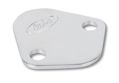 Ford Racing Ford Logo Fuel Pump Blockoff Plate - Chrome