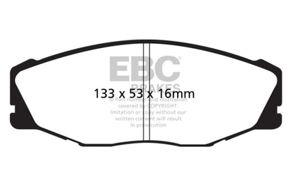 EBC 93-95 Toyota T100 Pick Up 1/2 Ton 2WD Yellowstuff Front Brake Pads