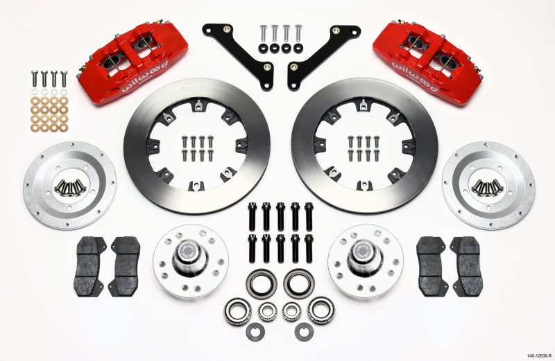 Wilwood Dynapro 6 Front Hub Kit 12.19in Drilled Red 79-81 Camaro