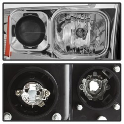 Spyder Dodge Ram 1500 02-05 V2 Projector Headlights - Light Bar DRL - Chrome PRO-YD-DR02V2-LB-C