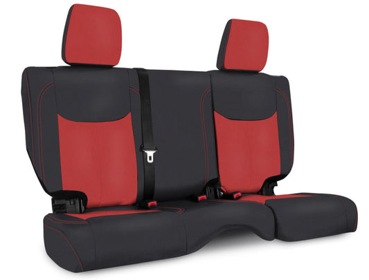PRP 13-18 Jeep Wrangler JK Rear Seat Cover/2 door - Black/Red