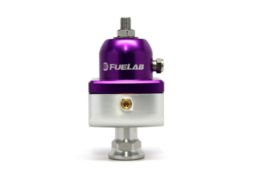 Fuelab 555 Carb Adjustable FPR Blocking 1-3 PSI (1) -8AN In (2) -8AN Out - Purple