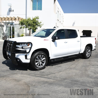 Westin 2019 Chevrolet Silverado/Sierra 1500 Crew Cab Platinum 4 Oval Nerf Step Bars - Black