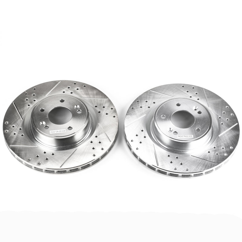 Power Stop 10-16 Hyundai Genesis Coupe Front Evolution Drilled & Slotted Rotors - Pair