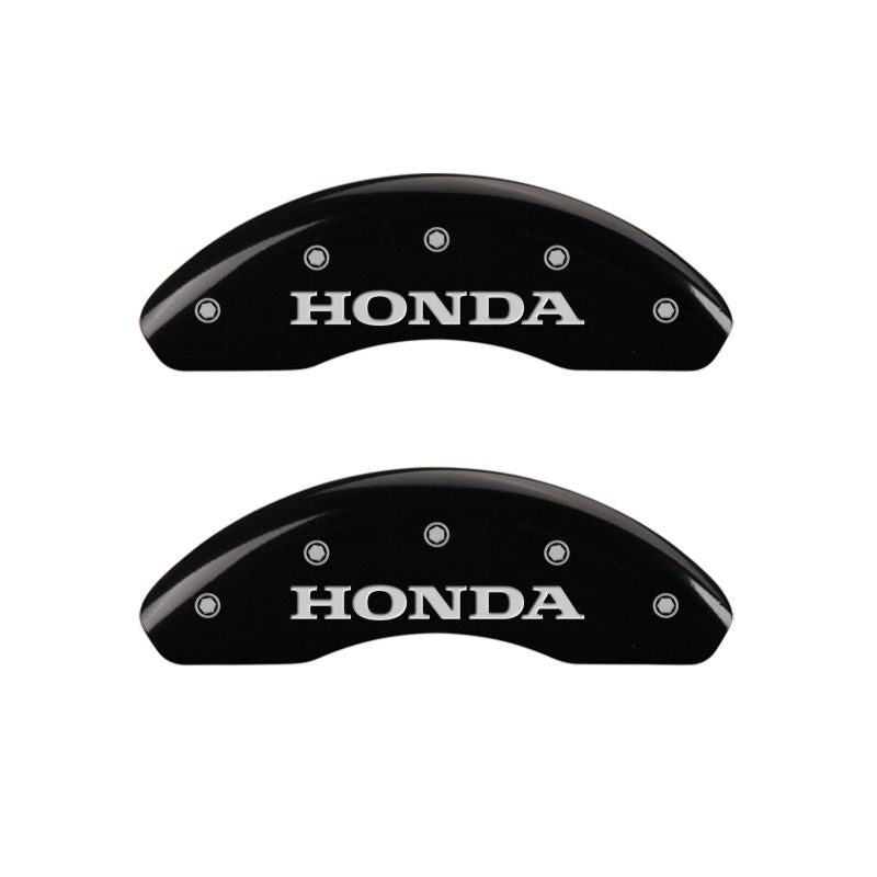 MGP 4 Caliper Covers Engraved Front & Rear MGP Black finish silver ch