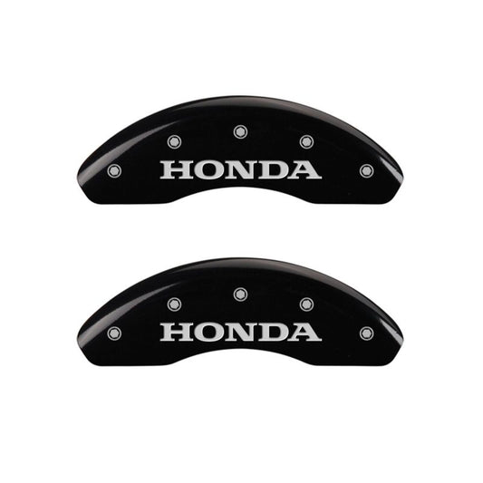 MGP 4 Caliper Covers Engraved Front Honda Engraved Rear CR-V Black finish silver ch