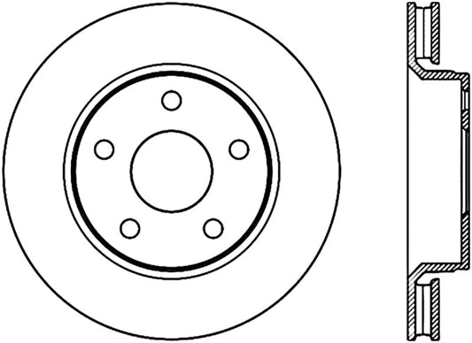 StopTech Sport Slot 07-17 Jeep Wrangler Slotted Right Front CRYO Rotor