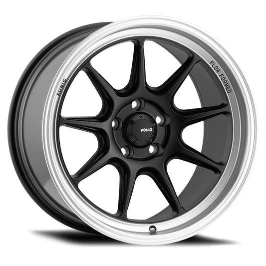 Konig Countergram 18x8.5 5x120 ET35 Matte Black / Matte Machined Lip