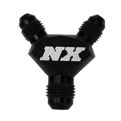 Nitrous Express 6AN x 6AN x 6AN Billet Pure-Flo Y Fitting - Black