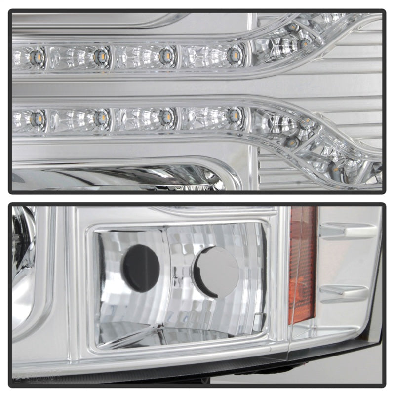 Spyder Chevy Silverado 1500 07-13 V2 Projector Headlights - LED DRL - Chrome PRO-YD-CS07V2-DRL-C