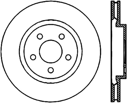 StopTech Sport Slotted (CRYO) 05-19 Chrysler 300 Rear Right Slotted Rotor