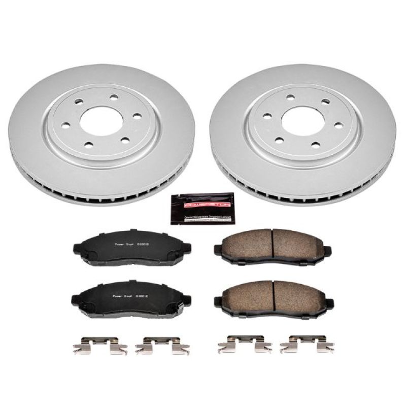 Power Stop 05-18 Nissan Frontier Front Z17 Evolution Geomet Coated Brake Kit