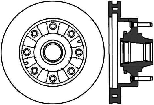 StopTech 00-02 Ford Excursion 2WD / 99-00 F250 SD 2WD Front Right Slotted CRYO-STOP Brake Rotors